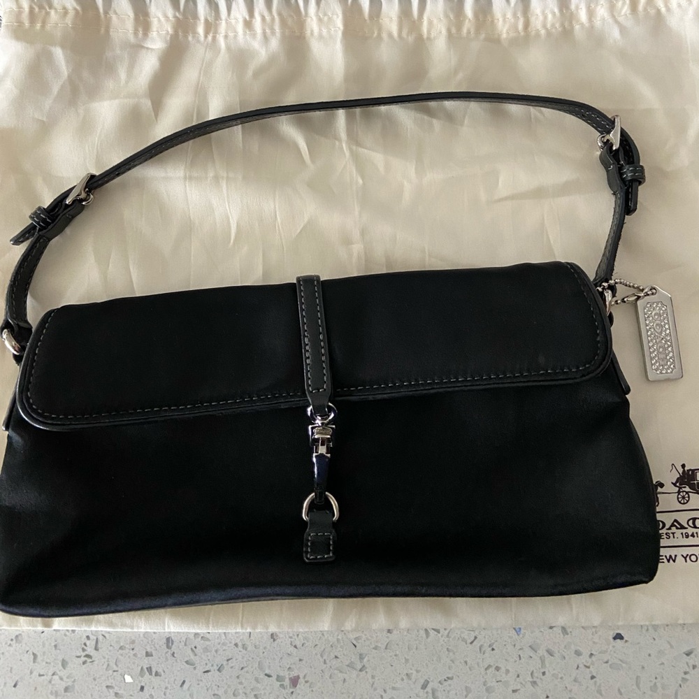 Coach satin mini purse